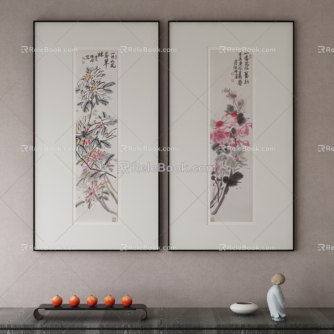 New Chinese Decorative Painting 3d model