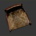 Classic Style Accent Chair With Floral Pattern Upholstery And Wooden Armrests Brown Frame