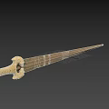 Ancient Sword Cold Weapon Warring States Long Sword Bronze Sword Weapon Ancient Weapon 3d model
