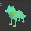 3D Wolf Character With Brown Fur Blue Eyes And Pointed Ears