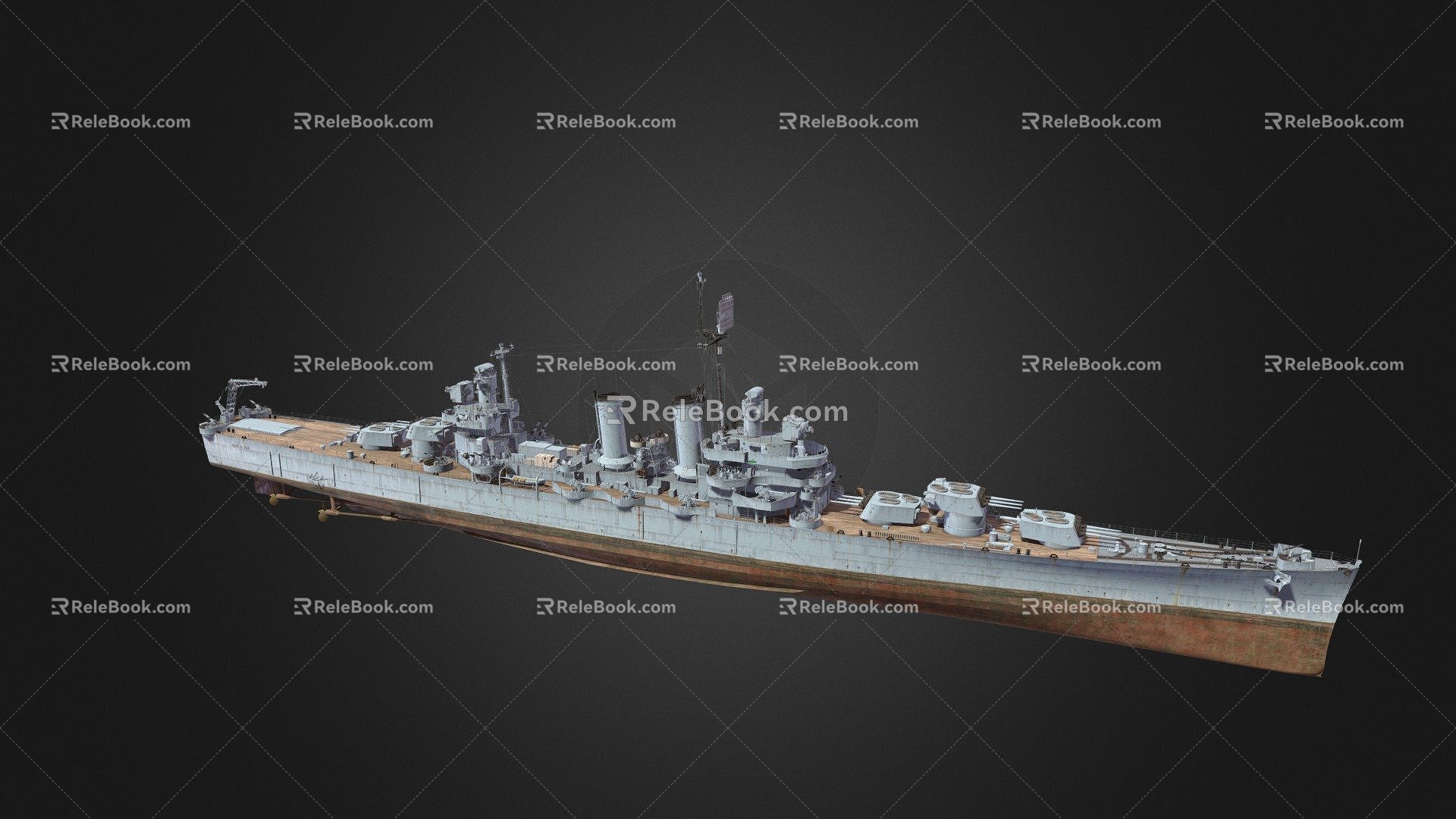 Warship Warship Destroyer Weapon Ship Cruiser Ship 37 3d model