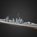 Warship Warship Destroyer Weapon Ship Cruiser Ship 37 3d model