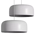 Modern Minimalist Pendant Light With Gray Circular Shade And Brown Base Design
