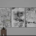 Black And White Abstract Paintings With Textured Design For Modern Interior Wall Decor