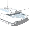 Modern Tank Concept Design With Turret Gun Barrel And Tracks Structure