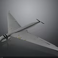 White Spacecraft Model With Long Wings And Aerodynamic Design For Space Exploration