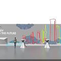 Seawit Inspire The Future Event With Colorful Skyline White Tables And People