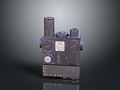 Tactical Military Weapon Mechanical Control Device With Knobs Dials And Metal Construction 3d model