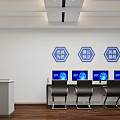 Modern Conference Room Interior Design With Long Table White Chairs Large Screen And Wooden Floor