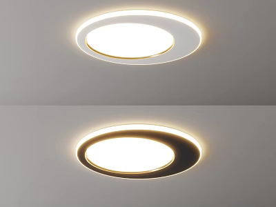 Modern Round LED Ceiling Light With Soft Glow And Sleek Frame Design 3d model