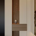 Elegant New Chinese Style Entryway Side Cabinet With Artistic Vase Decoration And Functional Storage Drawers