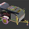 Mobile Workstation Trailer With Expandable Top And Equipment Panel Design 3d model