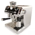 Stainless Steel Espresso Machine With Digital Display Gauges And Knobs For Modern Kitchen