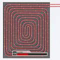 Underfloor Heating Pipes Installation Layout on Grid Base for Home Heating System 3d model
