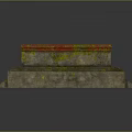 Ancient Stone Architectural Components For Historical Scenes With Steps And Yellow Tops 3d model