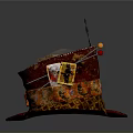 Handcrafted Traditional Red Decorative Hat With Embroidered Patterns And Ornaments