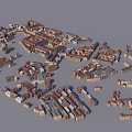 Miniature City Layout With Various Building Structures And Detailed Architectural Models 3d model