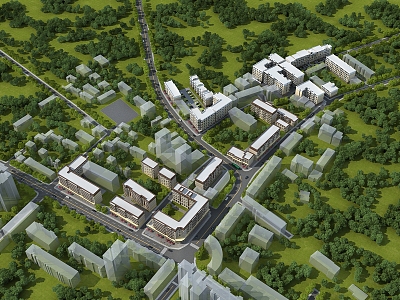 Modern Residential District Residential Old Residential District Project Multi-storey Houses High-rise 3d model