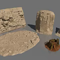 Building Exterior Wall Featuring Rough Stone Texture And Natural Rock Formation