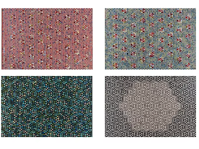 Modern Square Carpet Color Art Pattern Carpet Combination 3d model