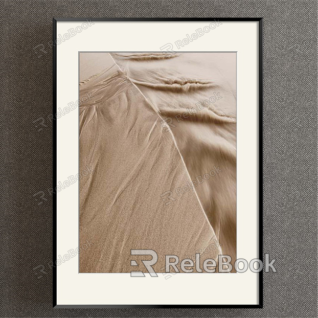 Modern Landscape Painting Simple Brown Commercial Space Photography Desert Decorative Painting model