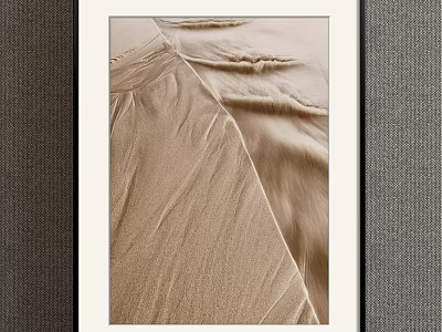 Minimalist Sand Texture Landscape Painting With Natural Beige Tones And Textured Surface Artwork 3d model