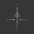 Military Modern Helicopter Aircraft With Rotor Blades And Weapon Mounts Design