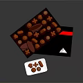 Assorted Chocolate Pieces In Opened Gift Box With White Plate And Various Shapes