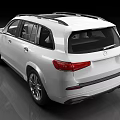 White Mercedes SUV Luxury Exterior Design With Sleek Body And Alloy Wheels Front View