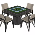 Modern Mahjong Table and Chair Chess and Card Table Mahjong Table Casual Table and Chair 3d model