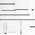 Modern lamp combination lamp chandelier 3d model