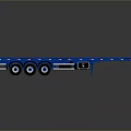 Blue Heavy Duty Trailer Chassis With Multiple Wheels For Cargo Transport