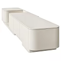 Modern White Wall Mounted TV Cabinets With Floating Design And Storage Drawers