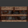 Rustic Vintage Wooden Trunk with Metal Hardware and Textured Surface Design