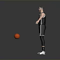 Man Wearing Brooklyn Nets Number 10 Black Jersey Standing with Arms Outstretched and Basketball