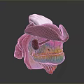 Colorful Pirate Fish Creature With White Hat Red Beard And Shiny Scales