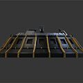 Modern sci-fi equipment generator energy station 3d model