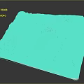 3D Mountainous Terrain Model With Purple White Features And Detailed Topographic Relief
