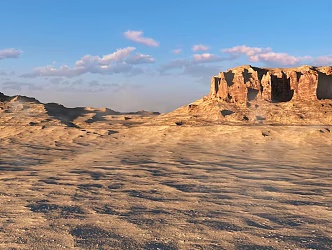 Desert Geographical Environment Terrain Desert Huai Around Gobi Background Material Sand Dunes Western Cliffs National Geographic Exploration Discovery 3d model