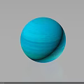 Vibrant Blue Sphere with Smooth Surface and Reflective Glow on Dark Background 3d model