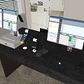 Retail Business POS System With Dual Monitors Cash Register And Barcode Scanner
