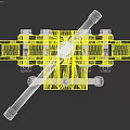 Orange C Clamp Workshop Tool With Metal Frame Screw Handle And Clamping Jaws