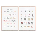 Colorful Kids Learning Photo Wall With Alphabet Numbers Shapes Colors Count To 100 And Days