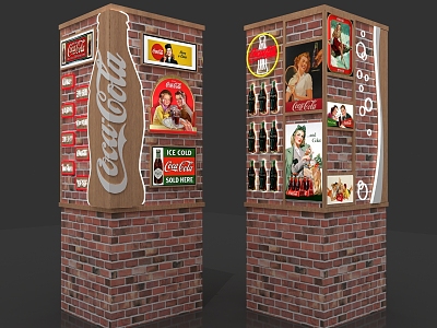 Industrial LOFT Pillar Coca-Cola Pillar model