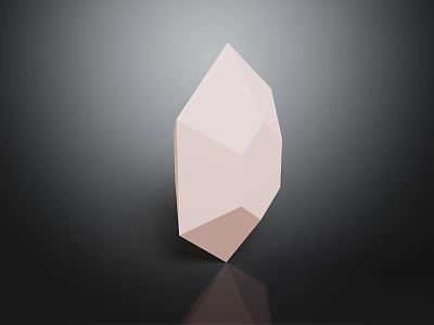 Pink Geometric Decorative Ornament Set With Smooth Surface And Dark Background 3d model