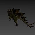 Realistic Stegosaurus Dinosaur Game Movie Character With Spiked Back And Detailed Skin