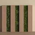 Indoor Living Plant Wall With Wooden Vertical Panels And Green Foliage