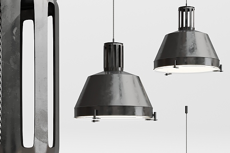 Industrial LOFT chandelier black chandelier 3d model