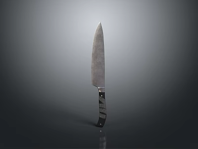 Stainless Steel Kitchen Knife With Sharp Blade And Ergonomic Handle For Daily Use 3d model