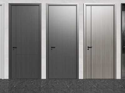 Modern Swing Doors With Sleek Design And Various Color Finishes For Interior Spaces 3d model